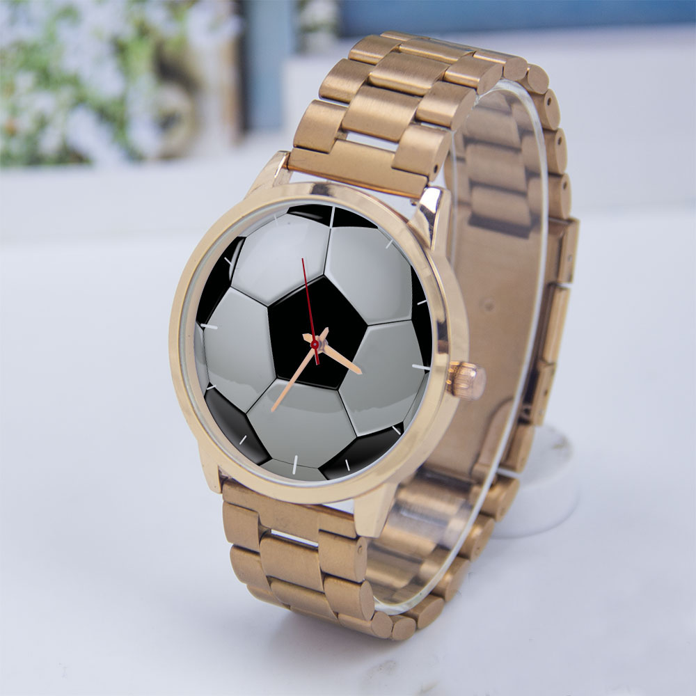 Fashion Women Watches - Football Soccer Design Fans Silver Man