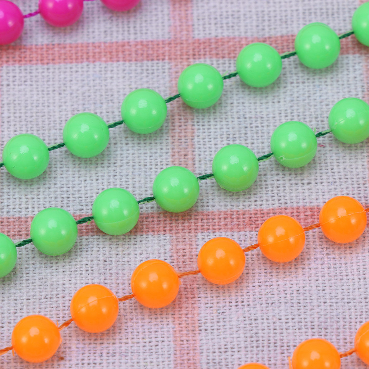 Women'S Fashion In The 80S - 4Pcs Plastic Bead Necklace Women Colorful