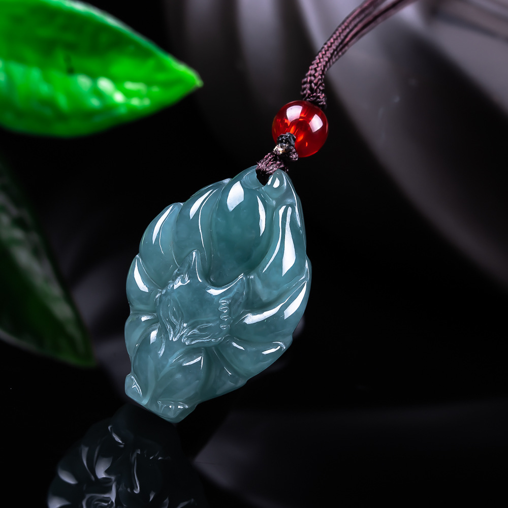Women'S Fashion Trends - Natural Burmese Jadeite Fox Pendant Necklace