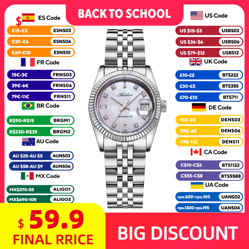 Fashion Women Watches - ADDIES 585 Quartz Women's Watches Sapphire
