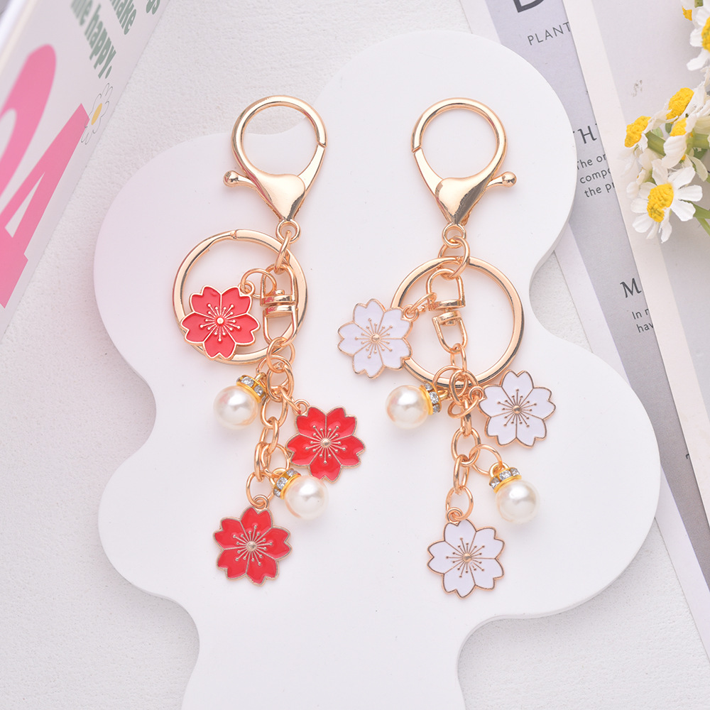 Women'S Ysl Fashion - Pearl Keychain Charm Cute Chic Boho