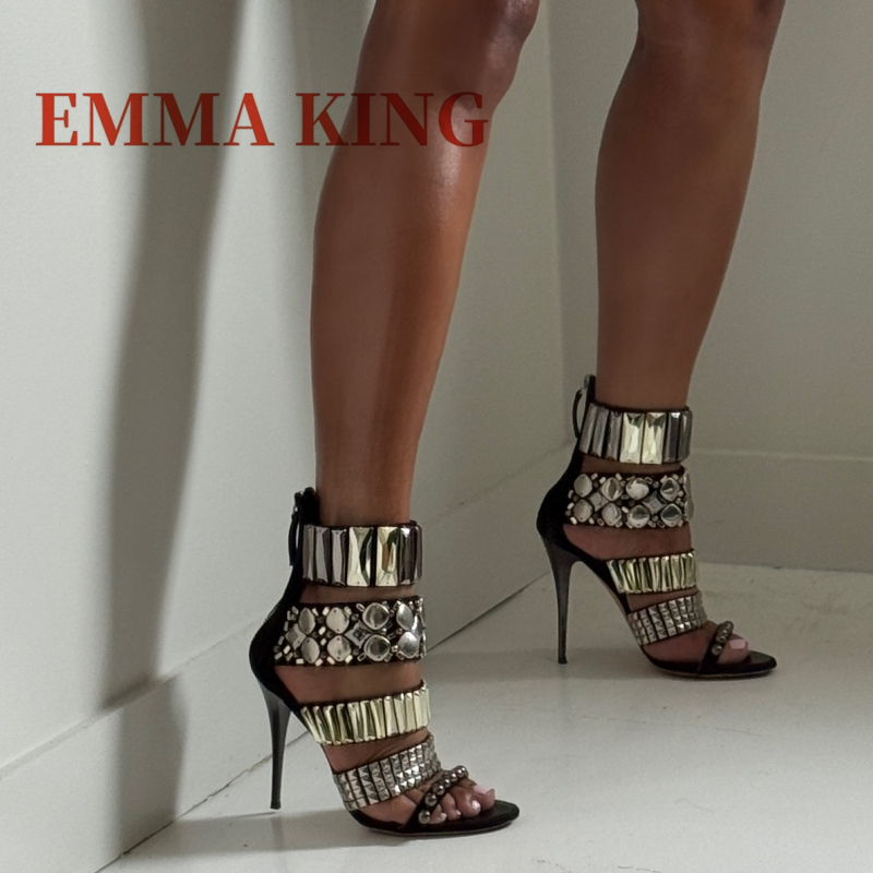 Black Embellished Ankle Strap  - Women'S Fashion Q 评论和价格