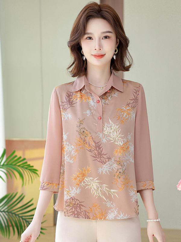 Fashionable Mid-Sleeve T-Shirt - Women Fashion Over 50 评论和价格