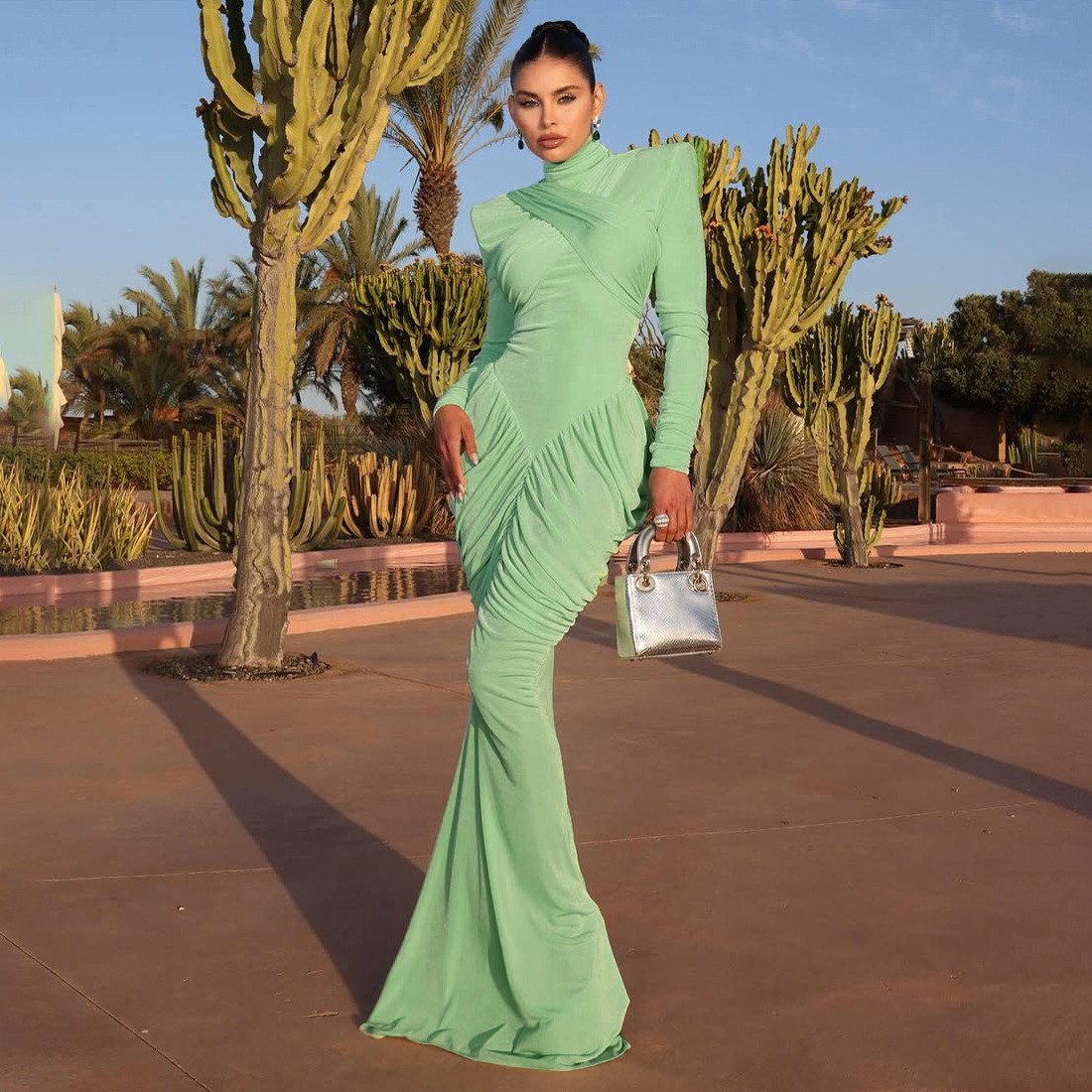 Elegant Party Dress For Woman  - Women'S Fashion Jersey 评论和价格