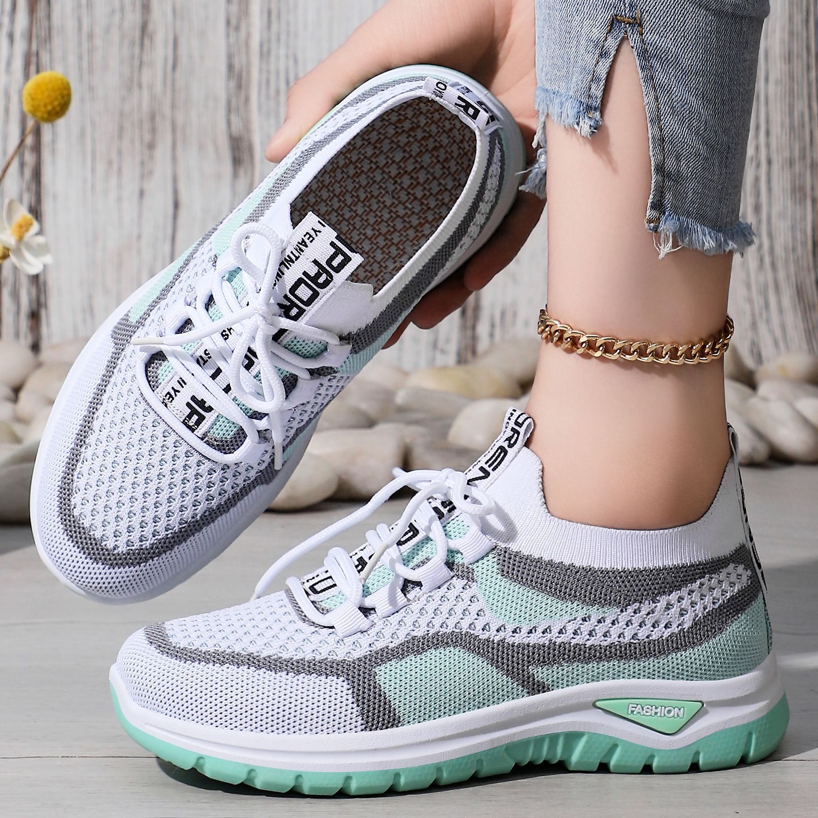 Women's Casual Shoes Air Mesh  - Women'S Fashion Gym Shoes 评论和价格