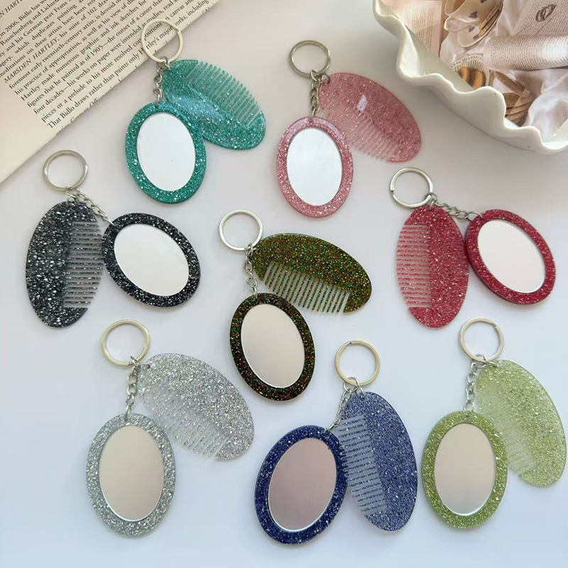 Oval Comb Mirror Keychain Pend - Women'S Ysl Fashion 评论和价格