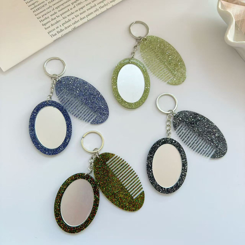 Oval Comb Mirror Keychain Pend - Women'S Ysl Fashion 评论和价格