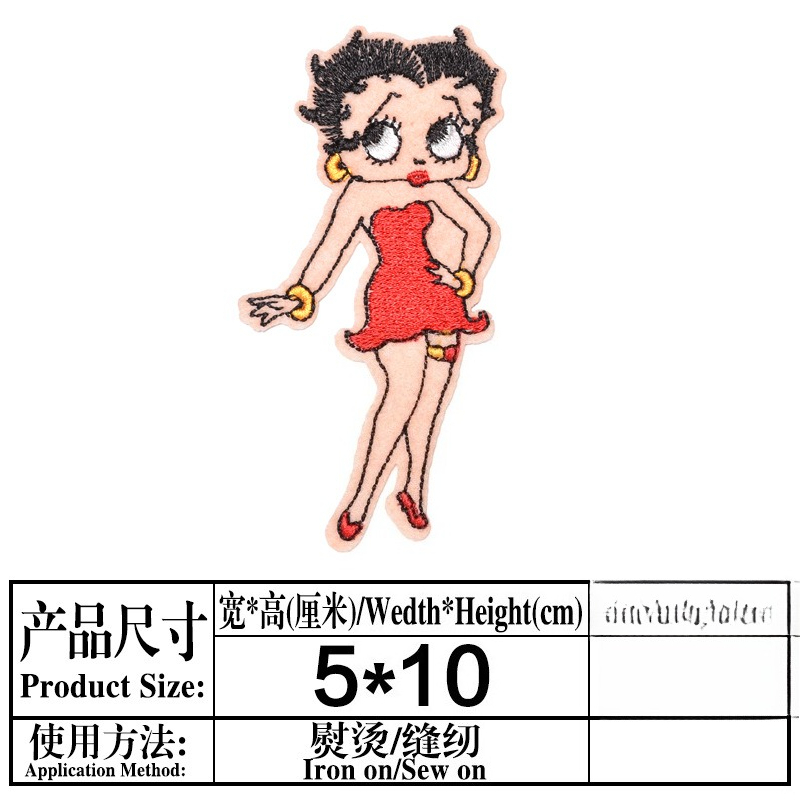Betty Boop Patch High Color Va - Women Fashion Images 评论和价格