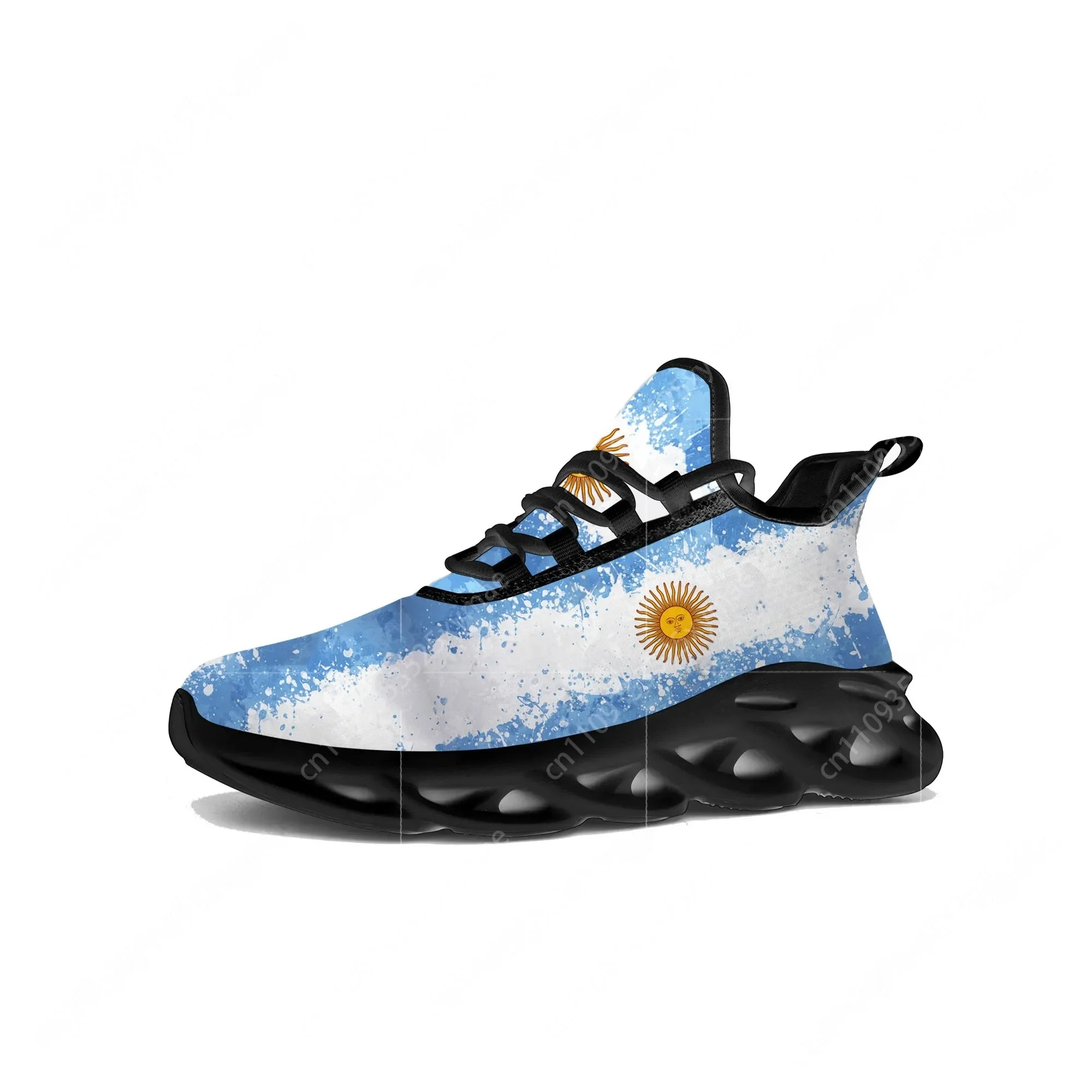 Argentine Flag Flats Sneakers  - Women'S Fashion Gym Shoes 评论和价格