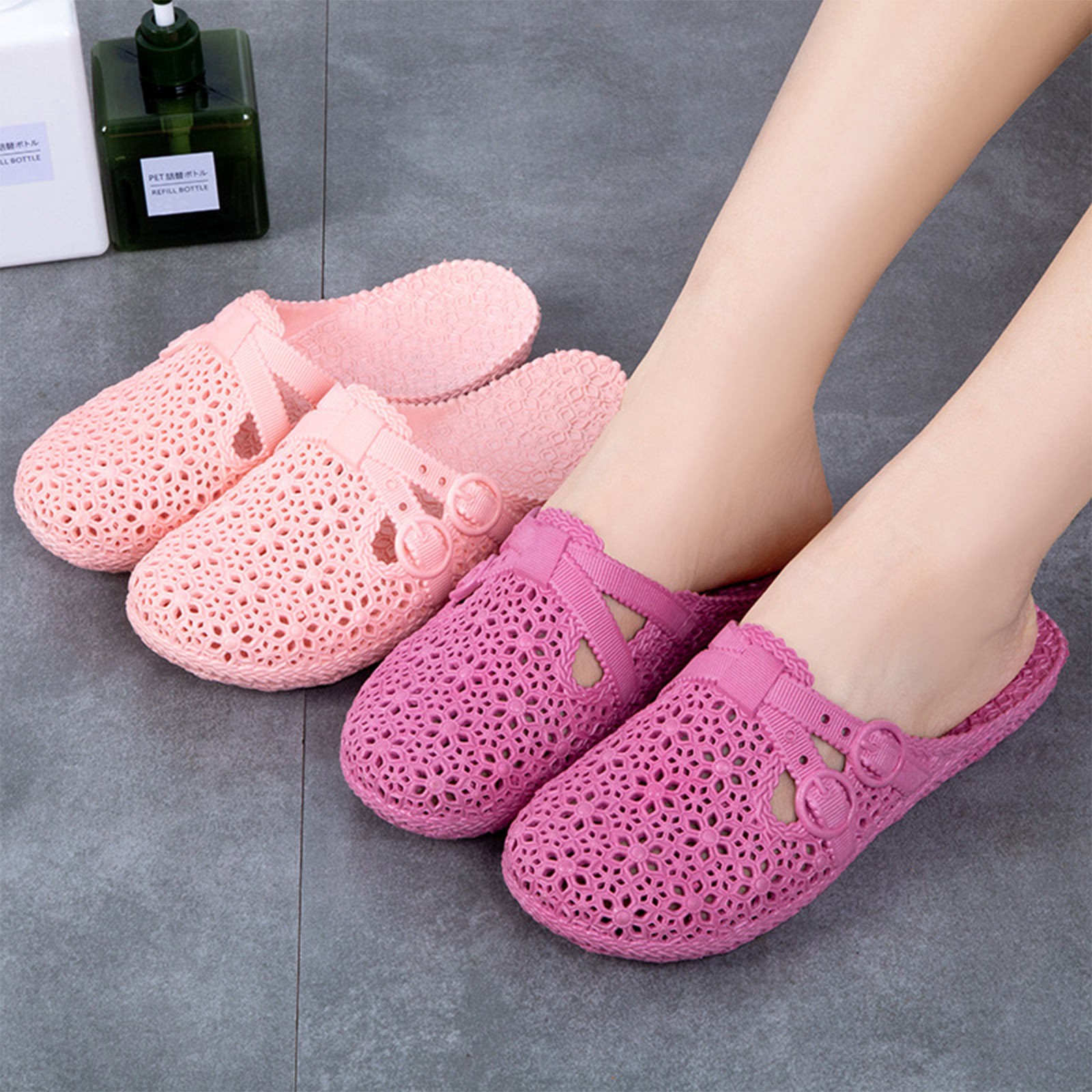 Wrap-Toe Breathable Slippers S - Women Fashion Store 评论和价格