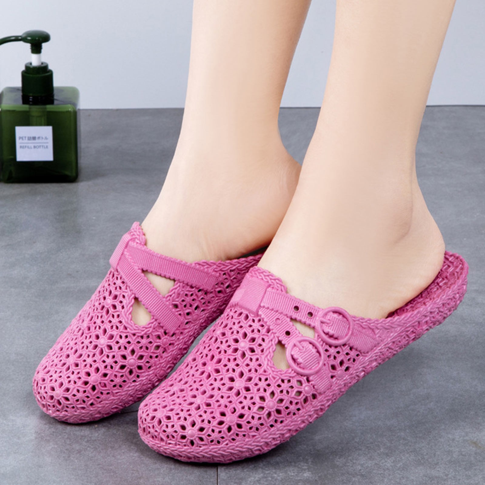 Wrap-Toe Breathable Slippers S - Women Fashion Store 评论和价格