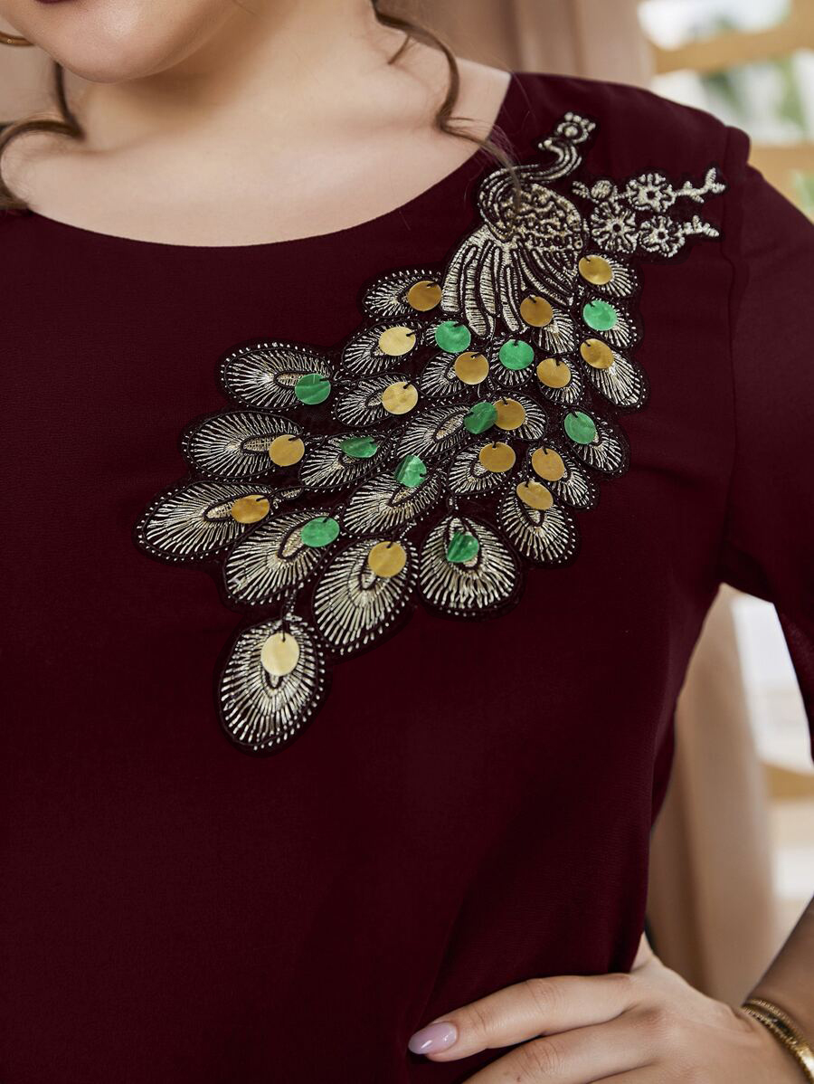 Plus Size Women's Embroidered  - Women'S Fashion Jersey 评论和价格