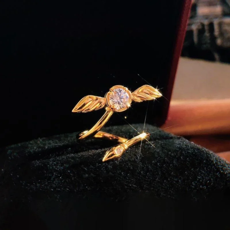 Gold-plated Snitch Ring Harrie - Women'S Fashion Rings Gold 评论和价格
