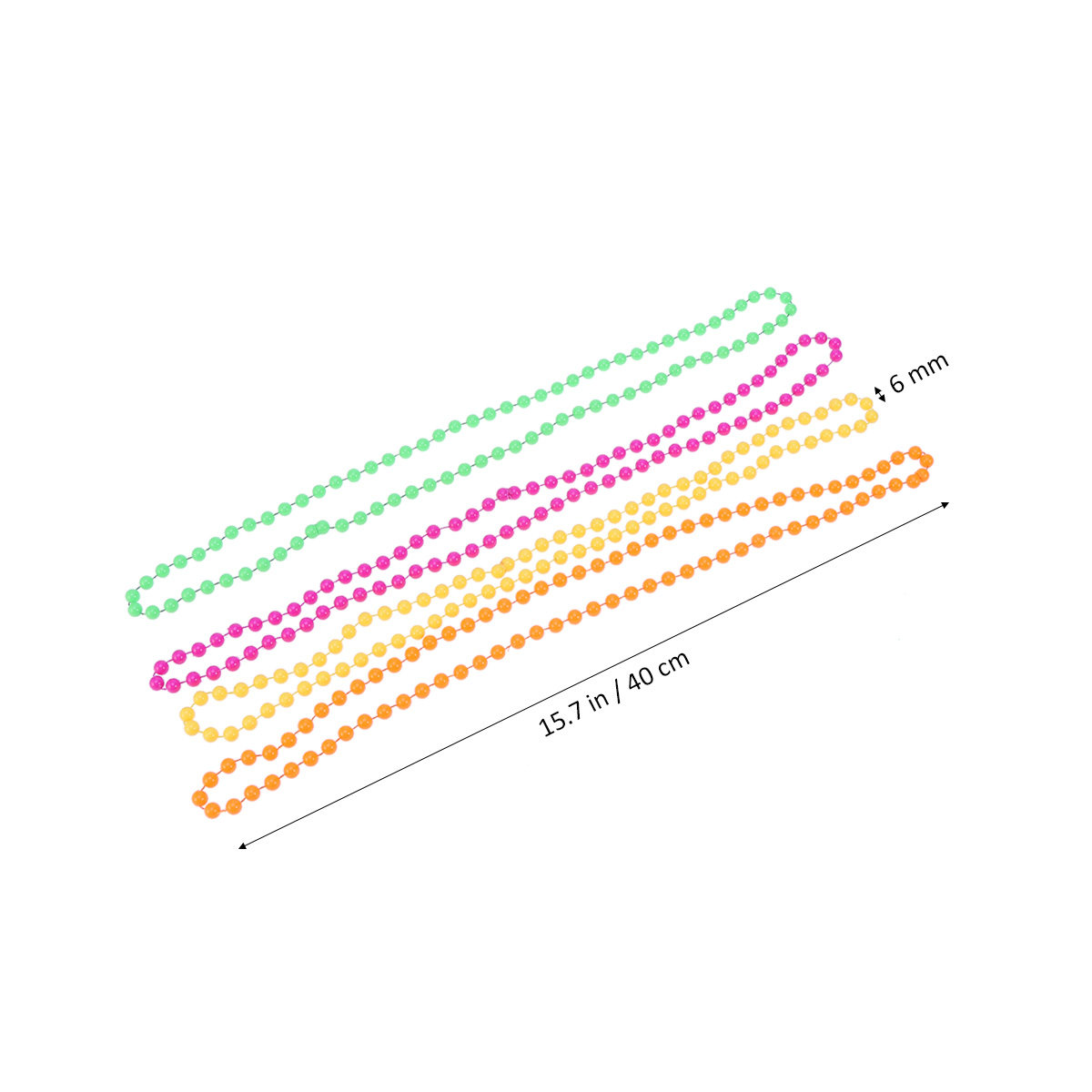 4Pcs Plastic Bead Necklace Wom - Women'S Fashion In The 80S 评论和价格