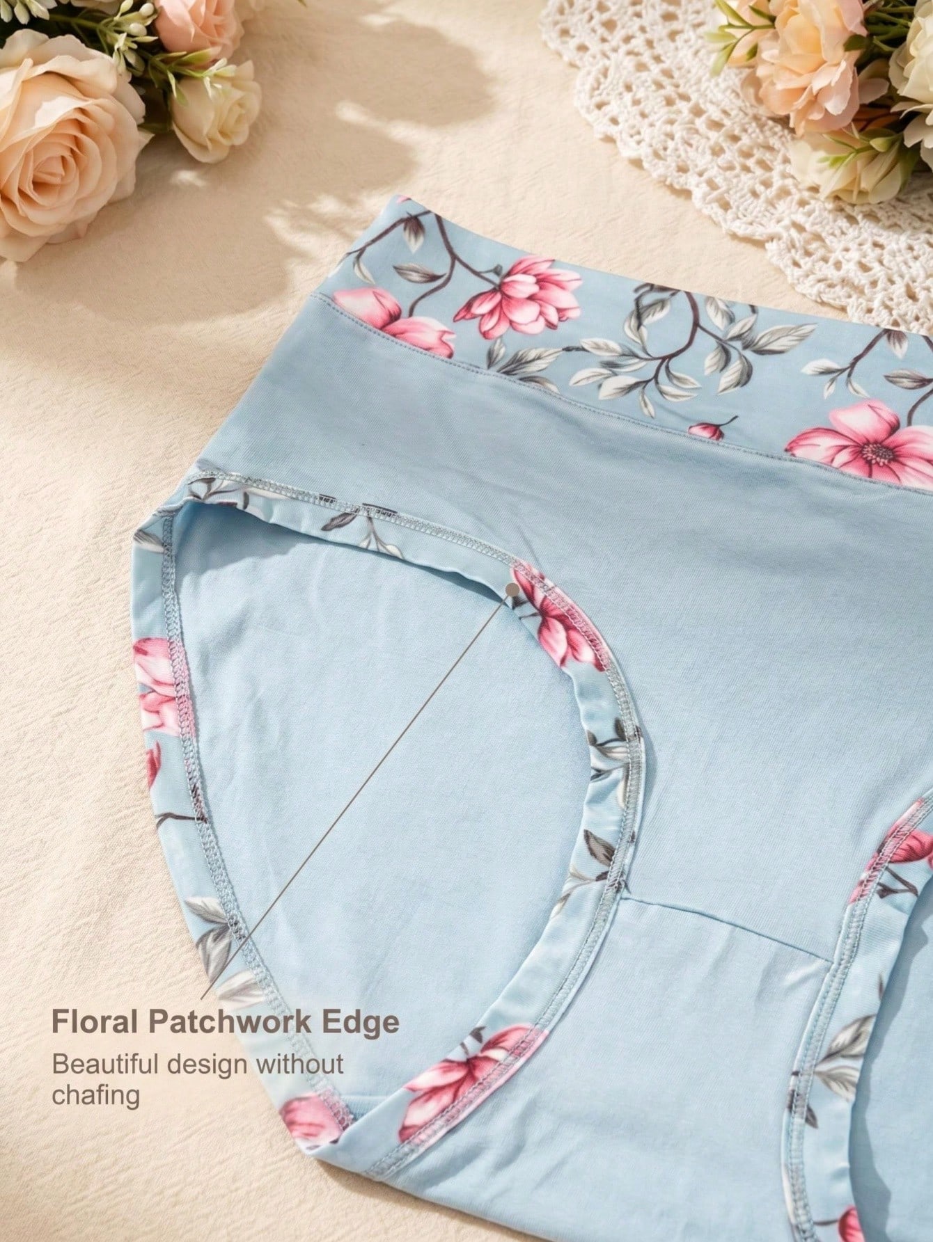 5PCS Plus Size Women's Flower  - Women Fashion Images 评论和价格