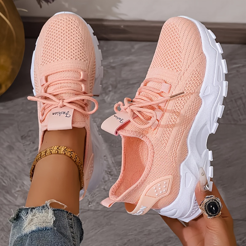 Breathable Knit Sneakers Fashi - Women'S Fashion Gym Shoes 评论和价格