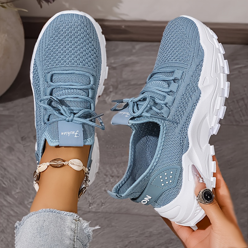 Breathable Knit Sneakers Fashi - Women'S Fashion Gym Shoes 评论和价格