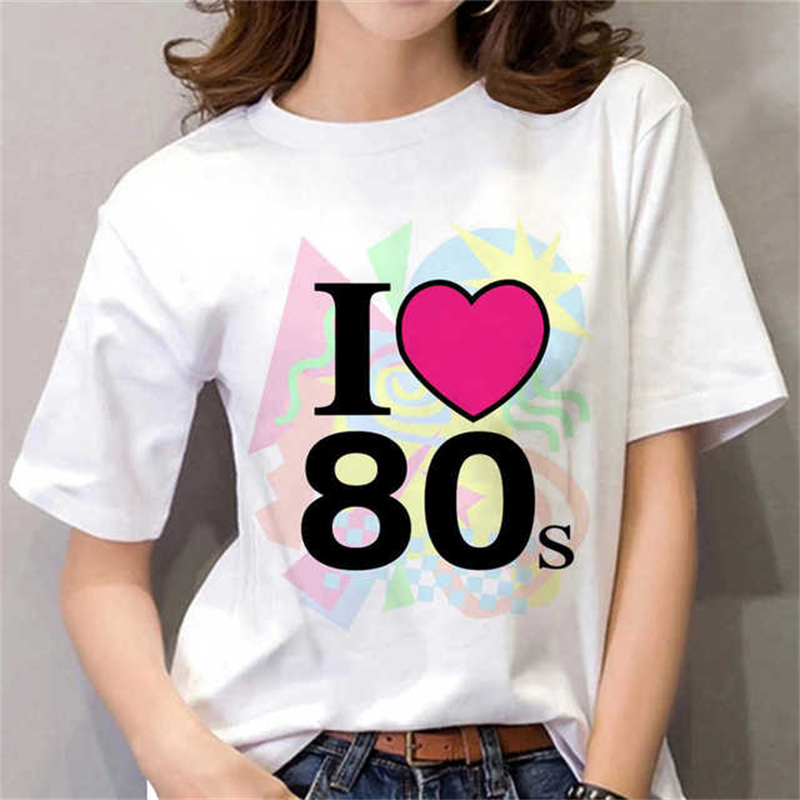 80s Womens T Shirt Femal Black - Women'S Fashion In The 80S 评论和价格