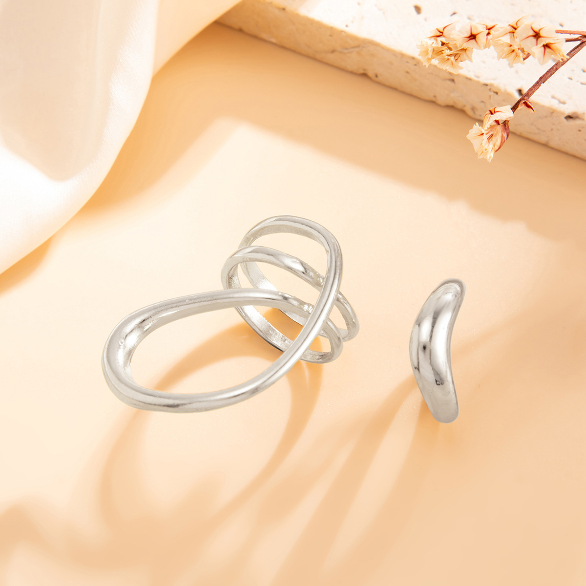 Gold Minimalist Irregular Toe  - Women'S Fashion Rings Gold 评论和价格