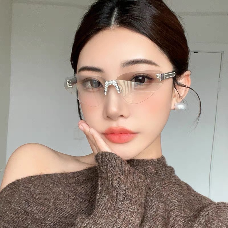 Women's Sexy Cat Eye Rimless R - Women'S Fashion Reading Glasses 评论和价格