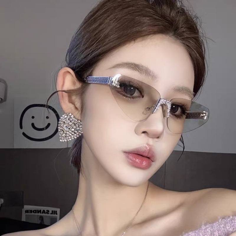 Women's Sexy Cat Eye Rimless R - Women'S Fashion Reading Glasses 评论和价格