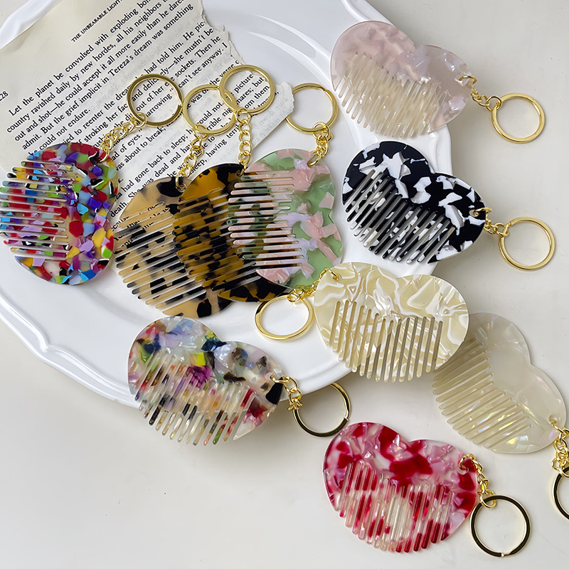 Acetate Heart Shape Keychain C - Women'S Ysl Fashion 评论和价格