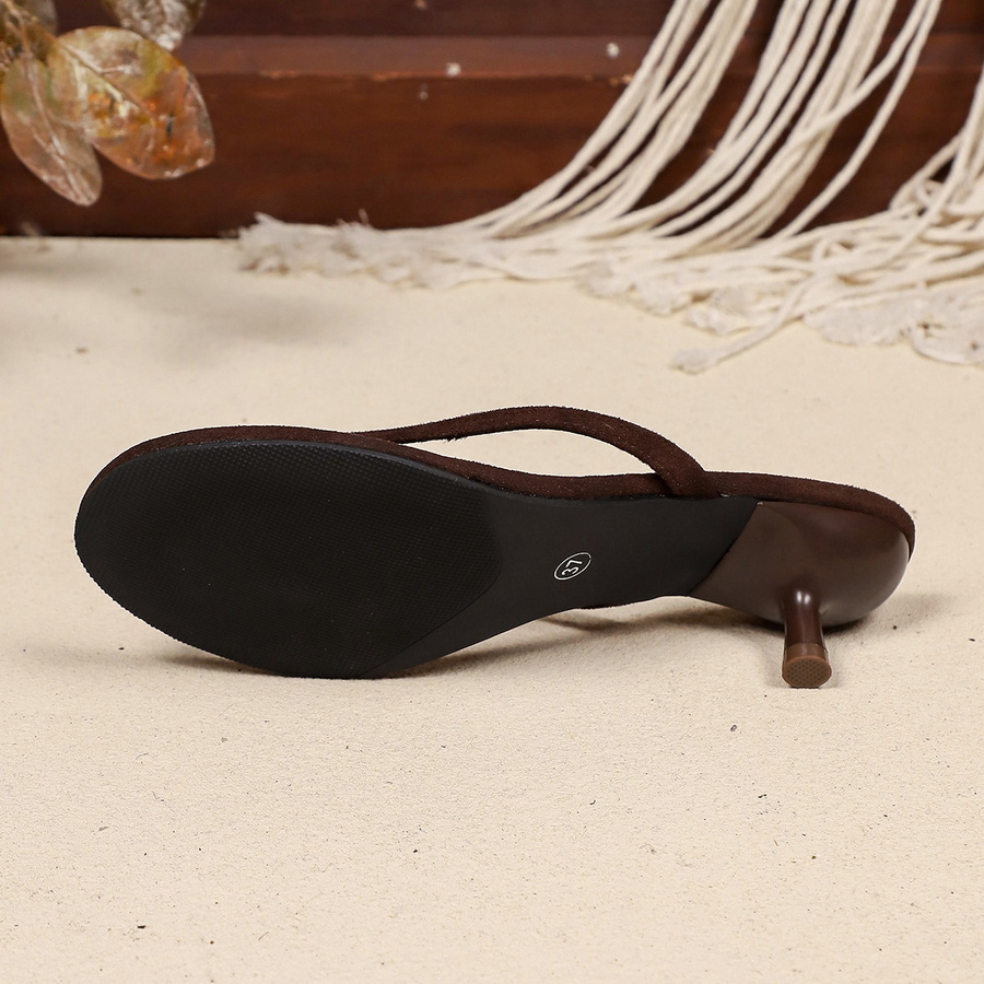 New Faux Suede Heeled Thong Sa - Women'S Fashion Line 评论和价格