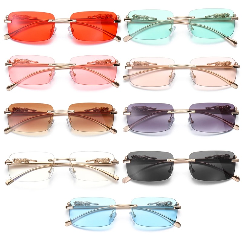 Rimless Square Sunglasses Wome - Women'S Fashion Reading Glasses 评论和价格